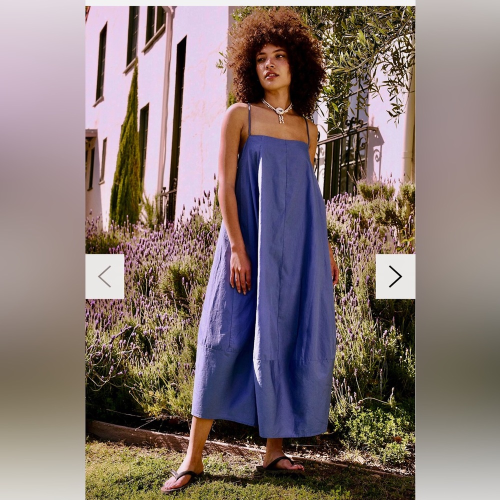 Free People Struttin' Midi Dress Blue Fizz